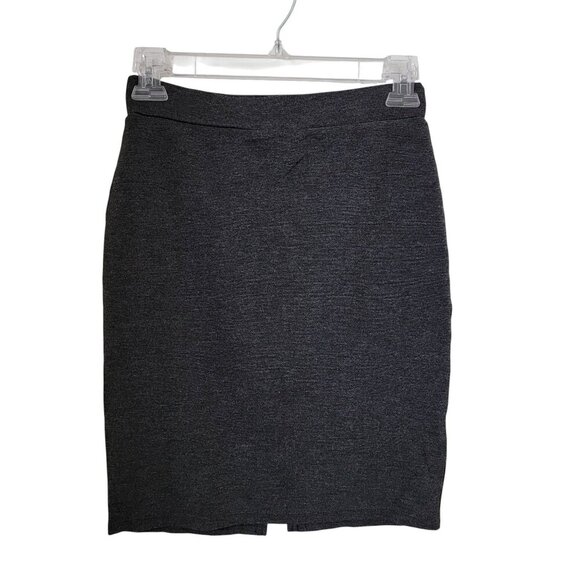 Charlotte Russe Size M Gray Stretch Bodycon Mini Skirt, Slit Back - Picture 1 of 8